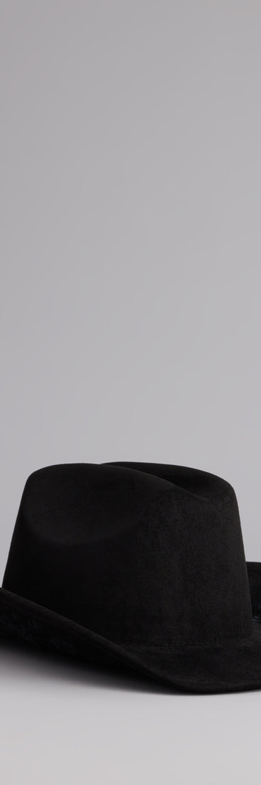 Western Blooms Embroidered Rose Cowboy Hat