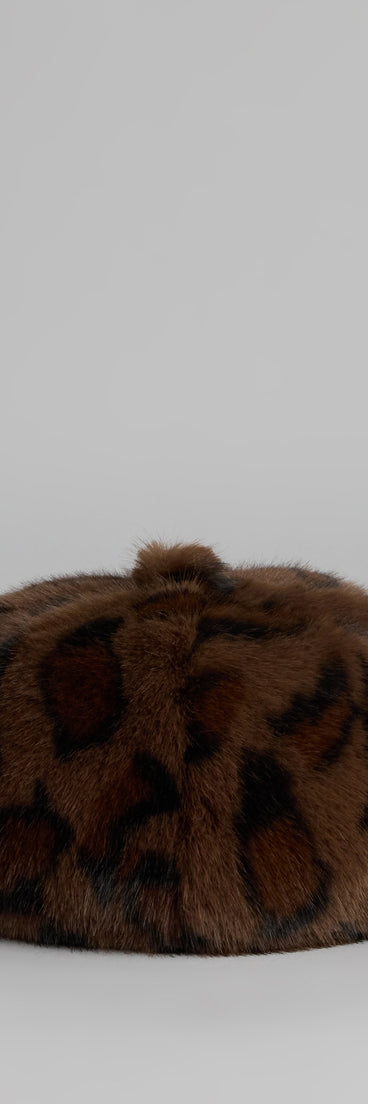 Leopard Luxe Faux Fur Beret