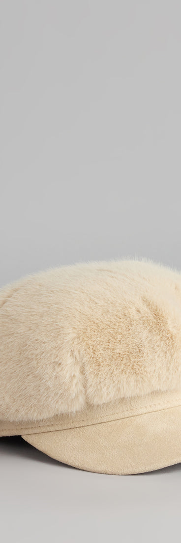Cozy On Repeat Faux Fur Suede Cabby Hat