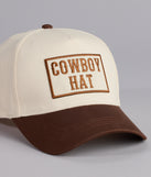 Cowboy Hat Two-Tone Baseball Cap