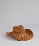 Prairie Petals Faux Suede Cowboy Hat
