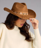 Prairie Petals Faux Suede Cowboy Hat