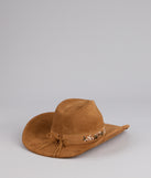 Prairie Petals Faux Suede Cowboy Hat