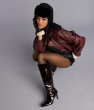 Kangol Faux Fur Trim Trapper Hat