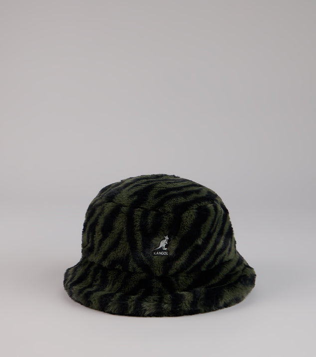 Kangol Zebra Print Faux Fur Bucket Hat