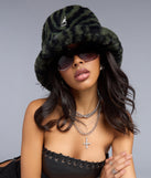 Kangol Zebra Print Faux Fur Bucket Hat