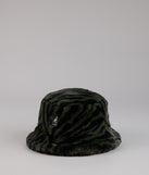 Kangol Zebra Print Faux Fur Bucket Hat