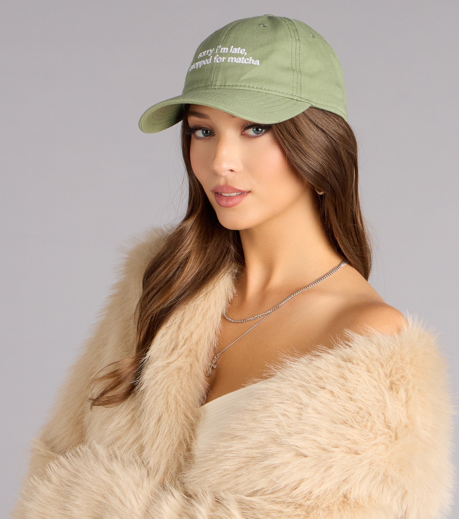 Sorry I'm Late Matcha Baseball Cap | Windsor