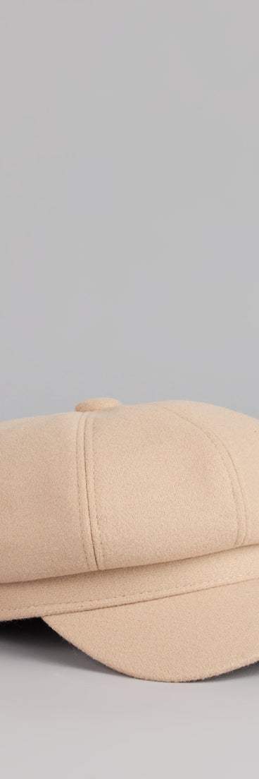 Cool Girl Classic Faux Wool Cabby Hat