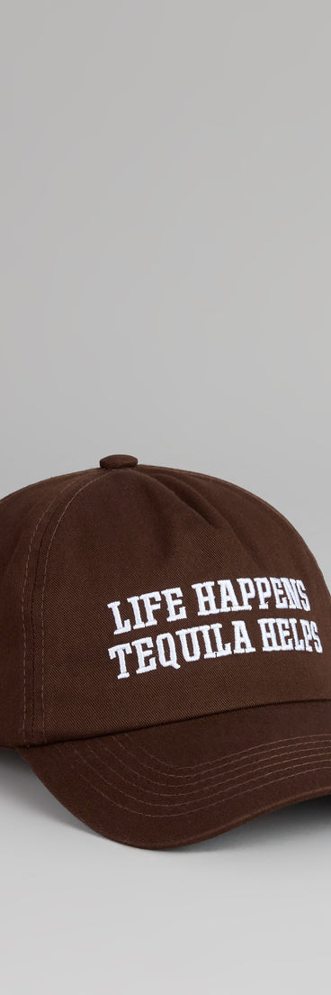 Tequila Therapy Embroidered Baseball Cap