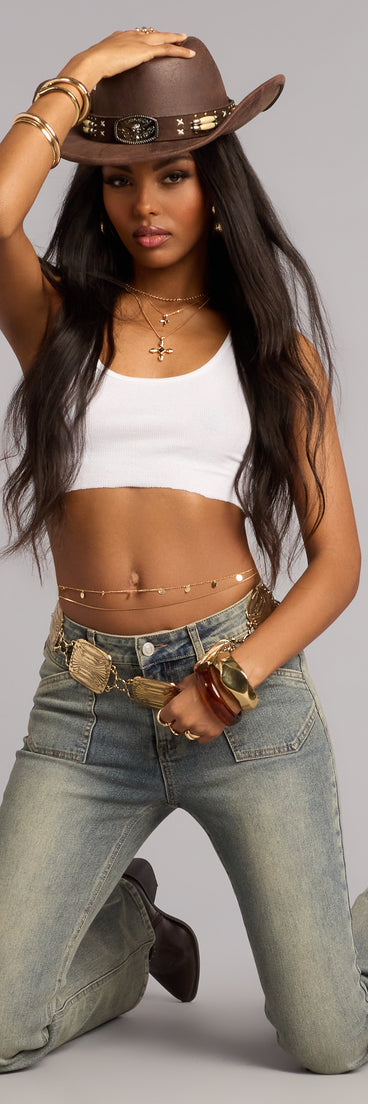 Desert Daydream Faux Leather Cowboy Hat