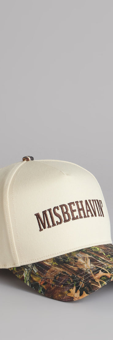 Misbehavin’ Camouflage Baseball Cap