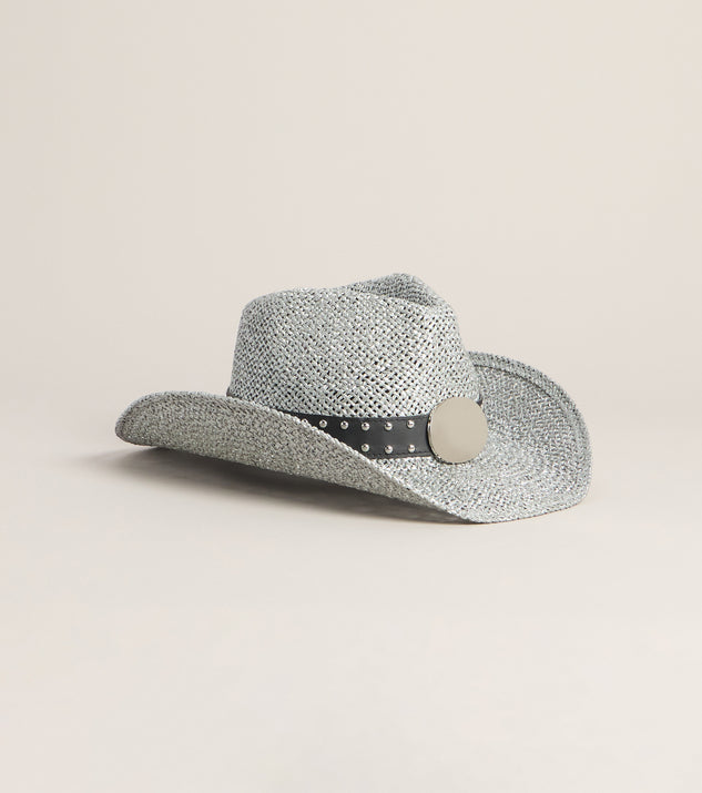 Western Glam Metallic Straw Cowboy Hat | Windsor display picture 1