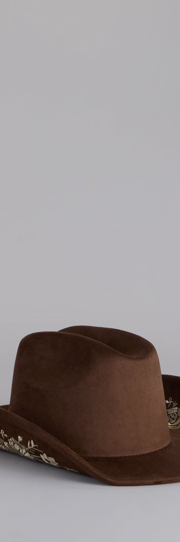 Wildflower Dreams Embroidered Cowboy Hat