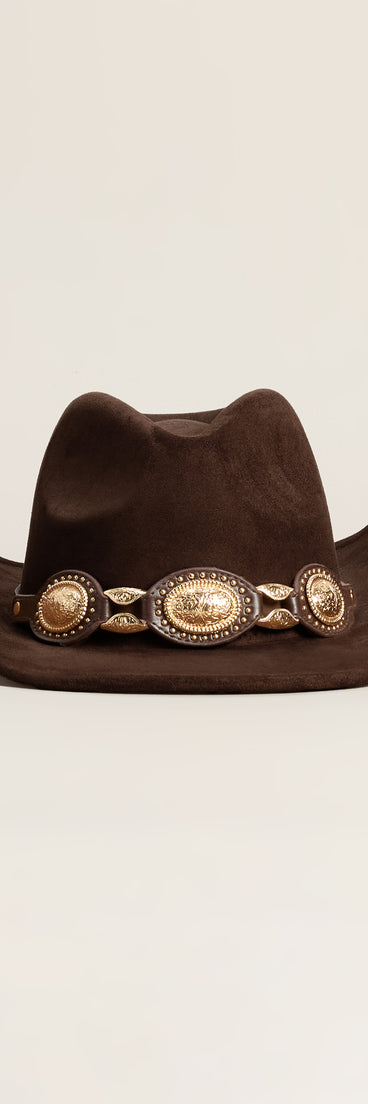 Bold Western Faux Suede Cowboy Hat