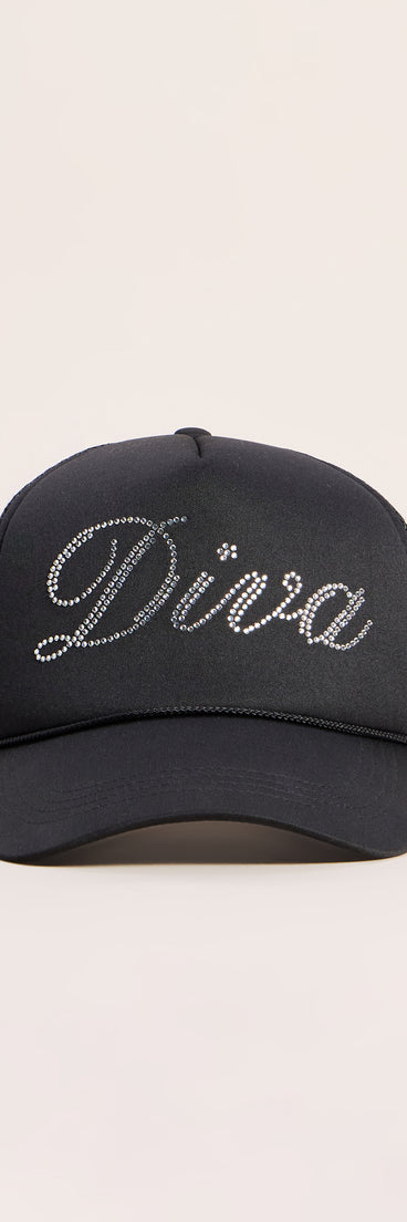 Diva Rhinestone Trucker Hat