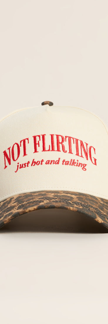 No Flirting Leopard Baseball Hat