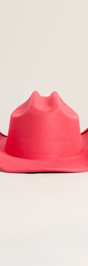 Styled Up Western Faux Suede Cowboy Hat