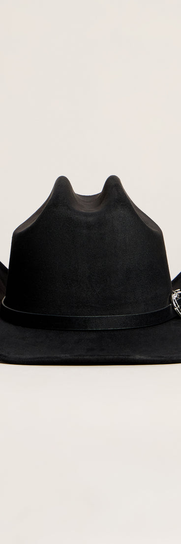 Glam Western Vibe Rhinestone Buckle Strap Cowboy Hat