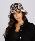 Fur Leopard Bucket Hat