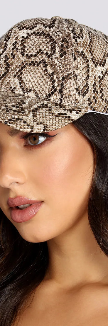 Snake Print Cap