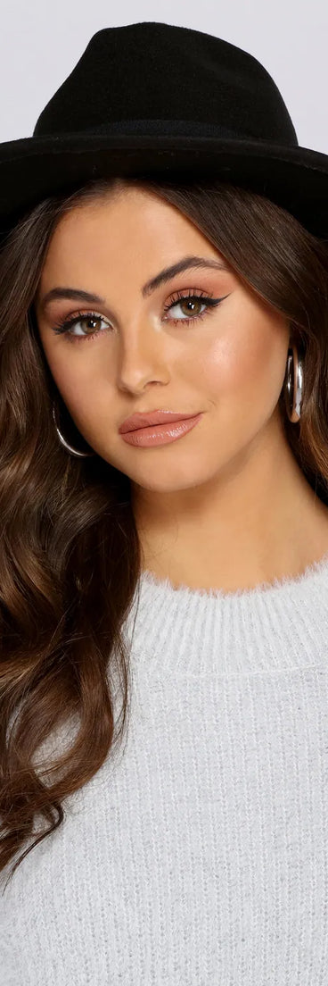 Faux Wool Panama Hat