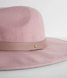 Wide Brim Belted Panama Hat