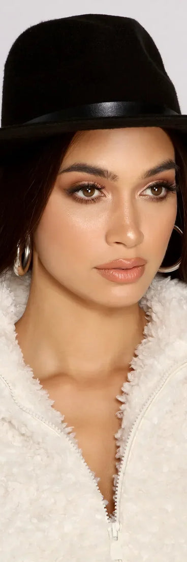 Looks Can Slay Faux Wool Panama Hat