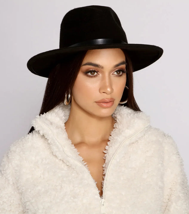 Looks Can Slay Faux Wool Panama Hat