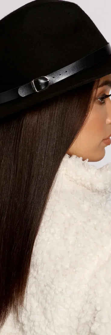 Looks Can Slay Faux Wool Panama Hat