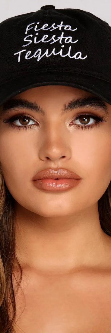 Fiesta, Siesta, Tequila Script Cap
