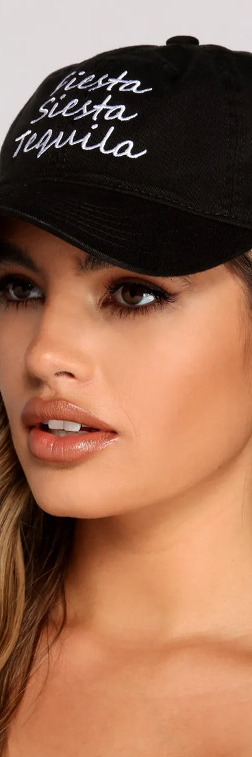 Fiesta, Siesta, Tequila Script Cap