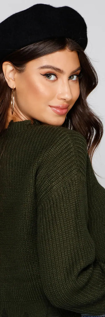 Endless Chic Faux Wool Beret