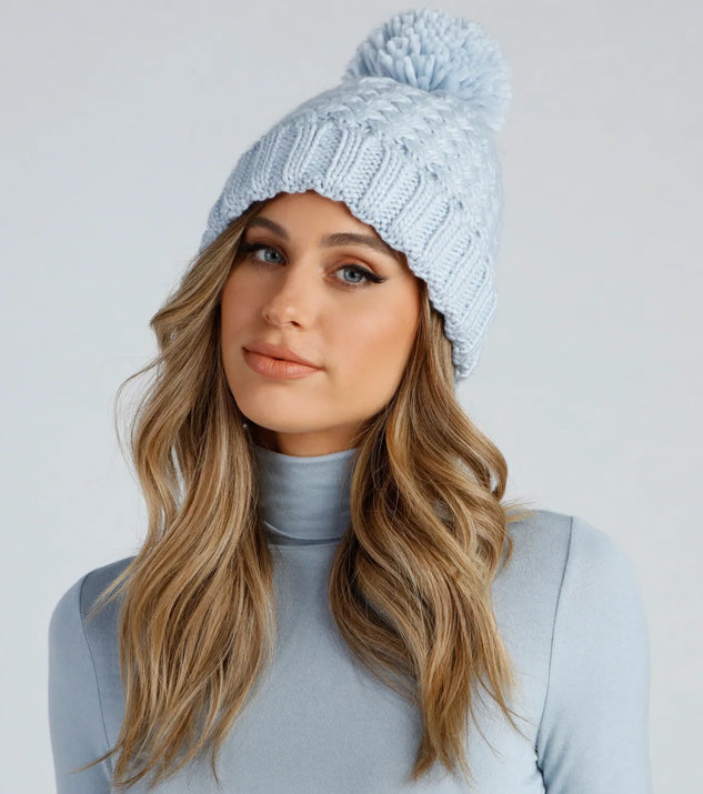 Cold Cutie Yarn-Knit Beanie