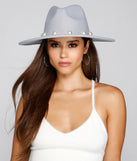 Glamour Chic Panama Hat With Pearls
