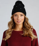 Sweet Sparkle Rhinestone Knit Beanie