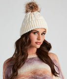 All The Cozy Feels Faux Fur Knit Beanie