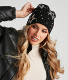 Rhinestone Star Beaded Beanie