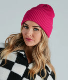 Cute Classic Fold-Over Ribbed Knit Beanie
