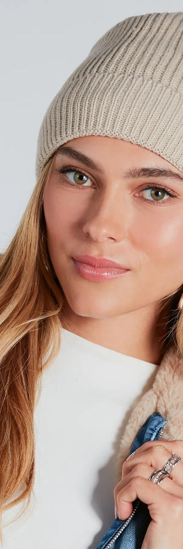 Cozy Mood Faux Fur Lined Beanie