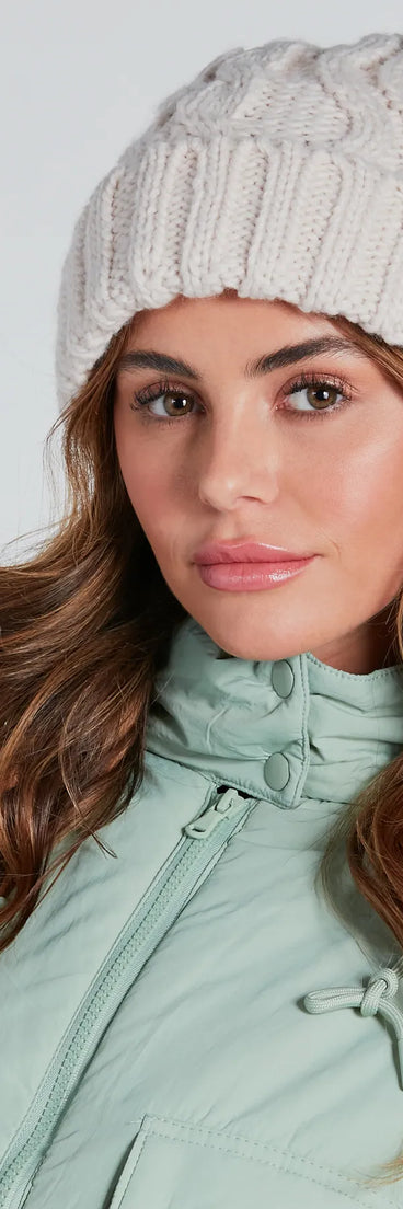 Stay Toasty Cable Knit Beanie