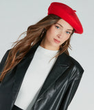 Add a touch of seasonal charm to your winter wardrobe with the Parisian Girlie Wool Beret, a red cold-weather accessory that effortlessly completes your seasonal looks!