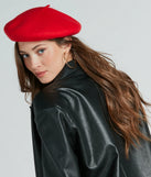Add a touch of seasonal charm to your winter wardrobe with the Parisian Girlie Wool Beret, a red cold-weather accessory that effortlessly completes your seasonal looks!