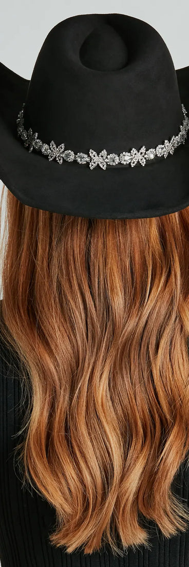 Cute In Nashville Rhinestone Flower Cowboy Hat