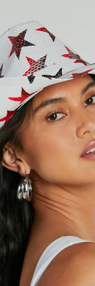 Patriotic Babe Americana Star Cowboy Hat