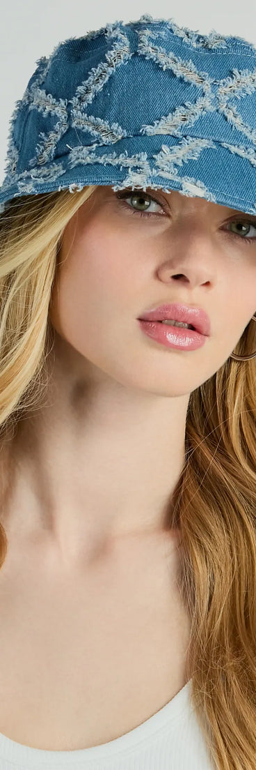 Go With The Flow Frayed Denim Bucket Hat