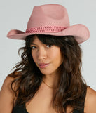My Kind Of Rodeo Braided Faux Suede Cowboy Hat