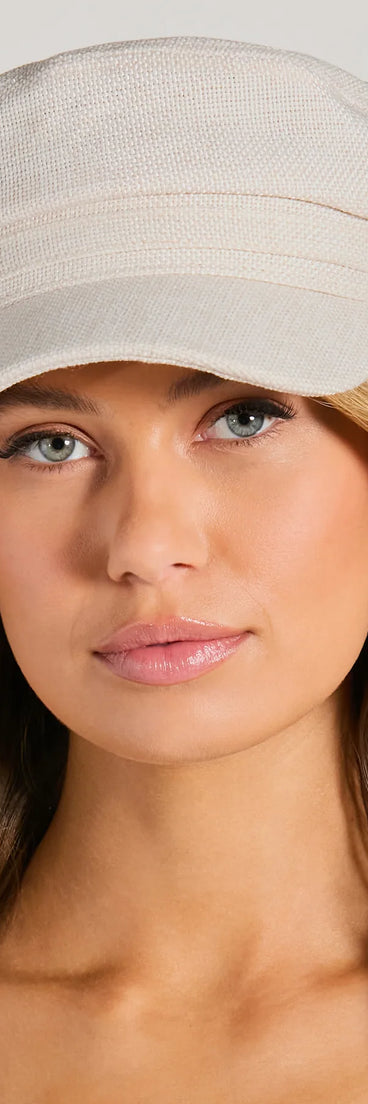 Classic Chic Woven Cabby Hat