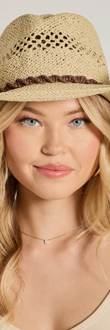 Howdy Hey Twist Braided Straw Cowboy Hat