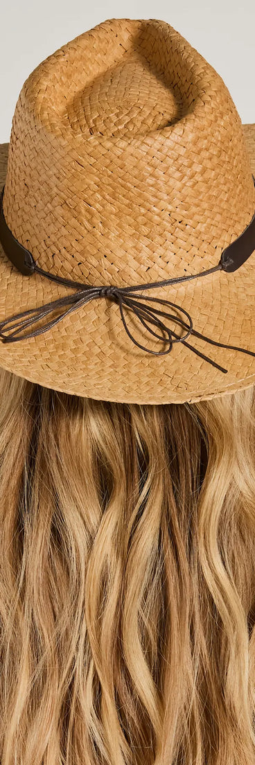 Nice Gal Beaded Straw Cowboy Hat